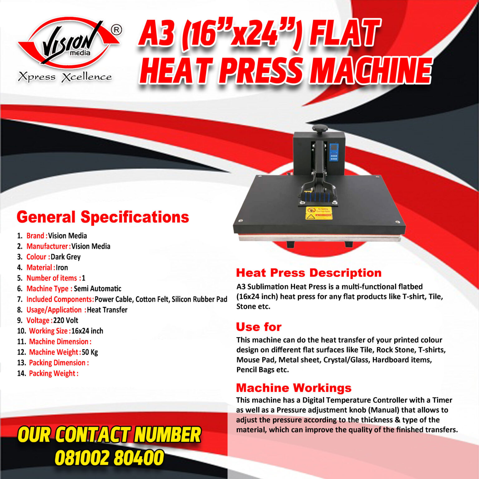 Flat Heat Press-60Cm*40Cm