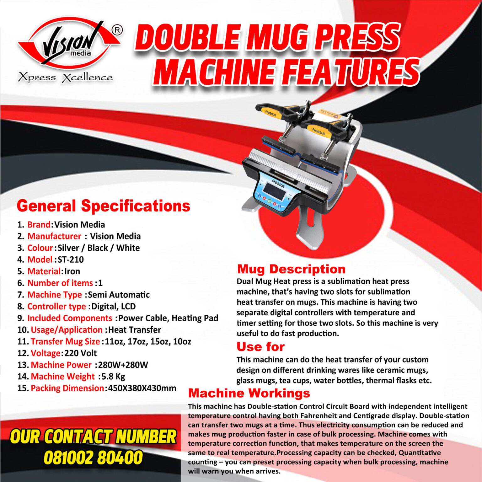 Dual Mug Heat Press